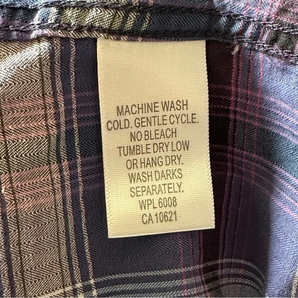 Panhandle Slims Rough Stock Western shirt, pearl snap, contrasting cuffs, XL - Picture 10 of 11